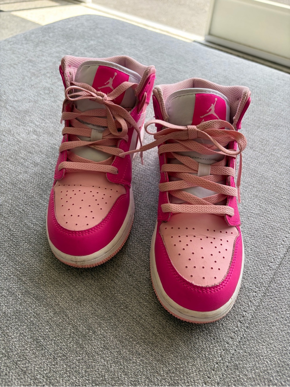 Nike Pink & Light Pink Kids High-Top Sneakers